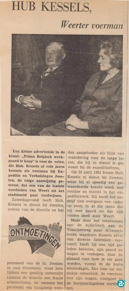 start eerste Weerter Expeditie onderneming: F. Joosten-Mulder