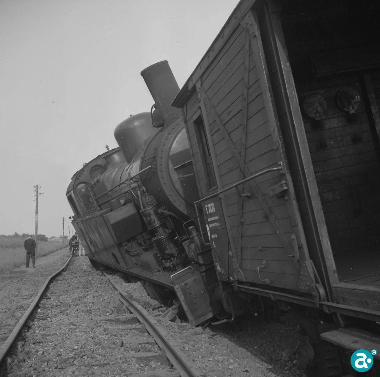 Ontsporing locomotief