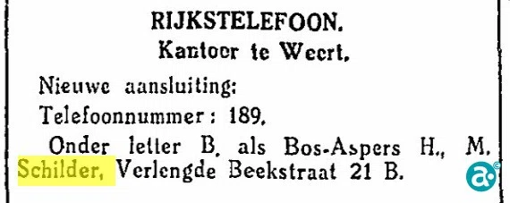 Café en schildersbedrijf van Bos - Aspers