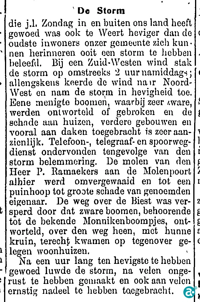 Novemberstorm in Weert